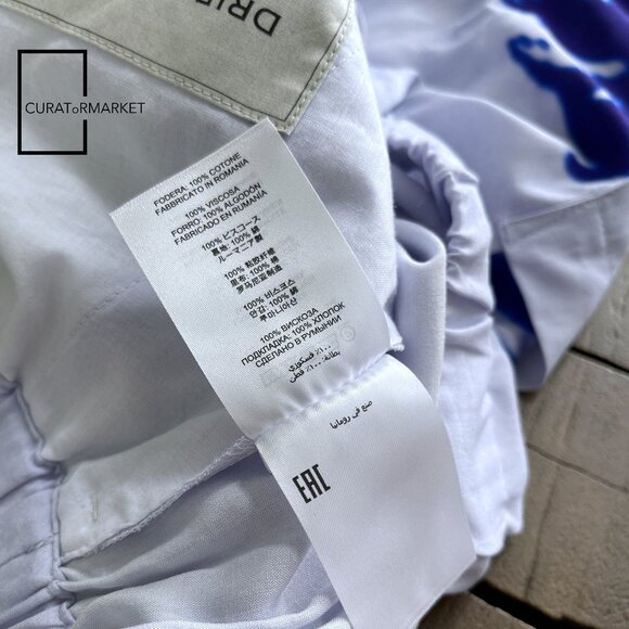 Dries Van Noten: EU46 Piper Psychedelic Palm Len Lye Print Graphic Short SS21 - Picture 8 of 13